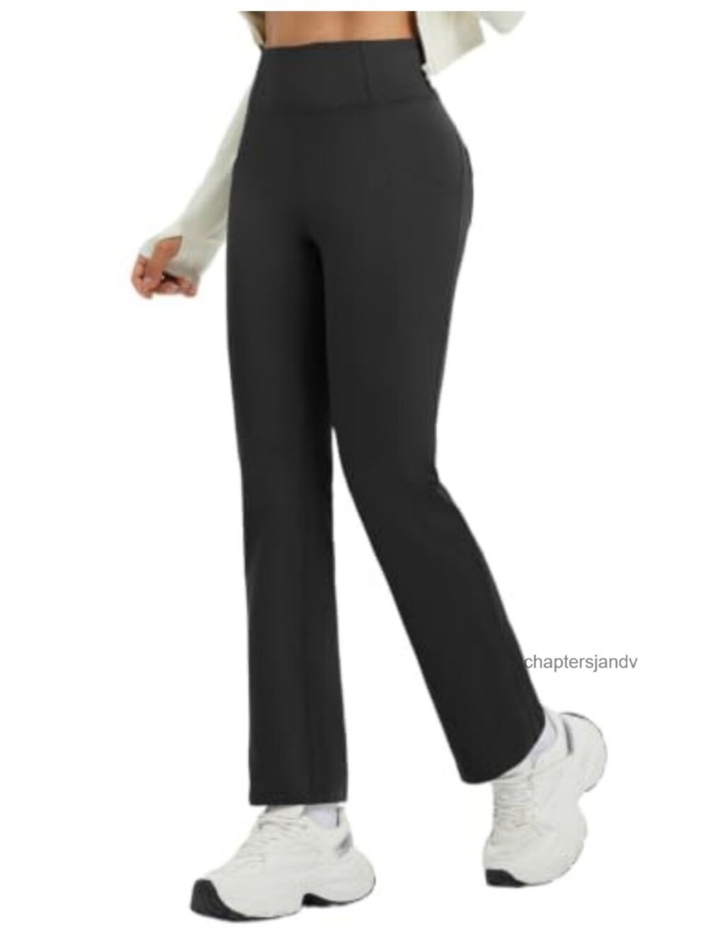 Fleece Lined Winter Pants Bootcut High Waist Thermal Outdoor Hiking